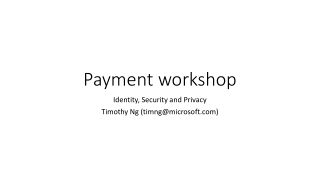 Payment workshop