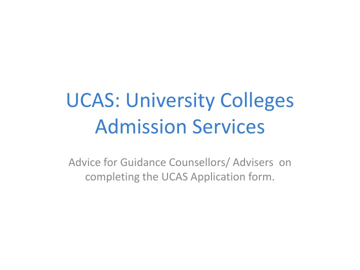ucas university colleges admission services