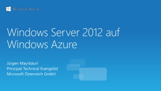 Windows Server 2012 auf Windows Azure