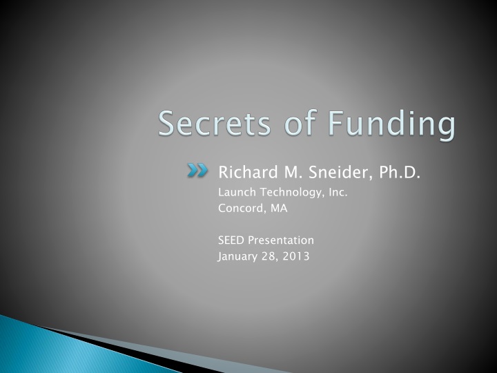 secrets of funding