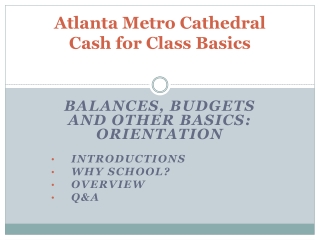 Atlanta Metro Cathedral Cash for Class Basics