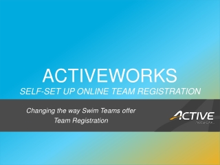 ACTIVEWORKS Self-Set up online team registration