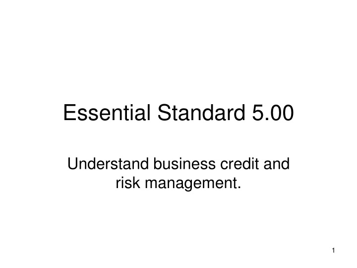 essential standard 5 00