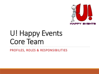 U! Happy Events Core Team