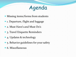 Agenda