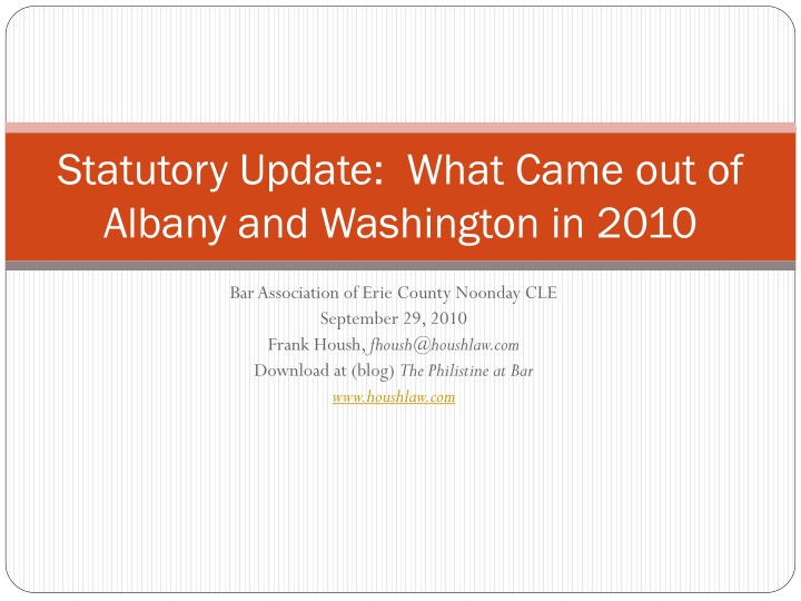statutory update what came out of albany and washington in 2010