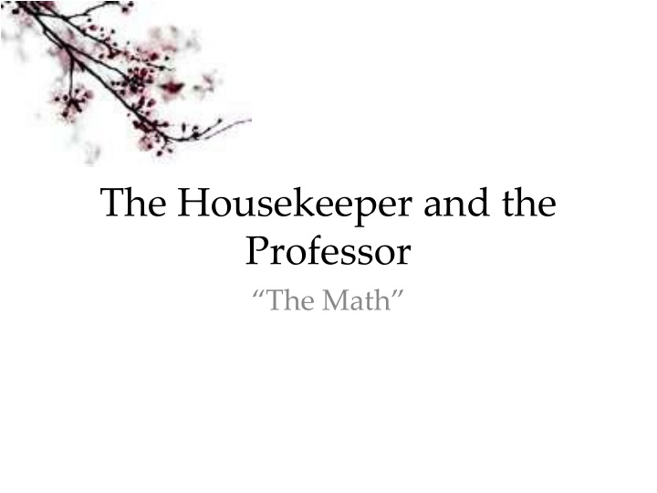 the housekeeper and the professor