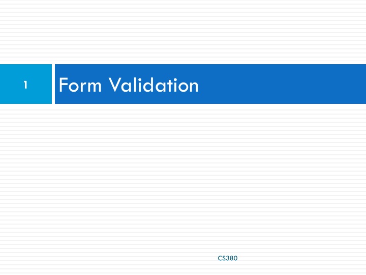 form validation