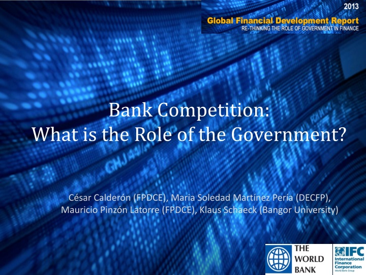 bank competition what is the role of the government