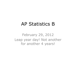 AP Statistics B