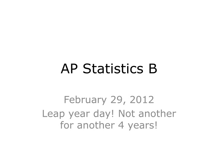 ap statistics b