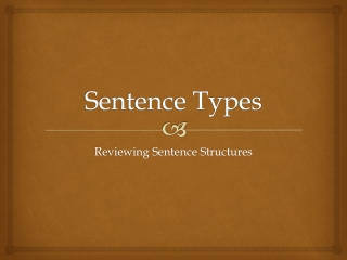 Sentence Types