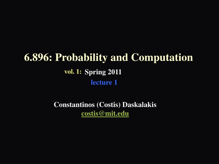 6 896 probability and computation