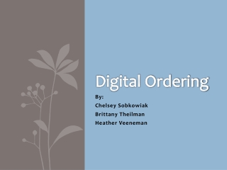 Digital Ordering