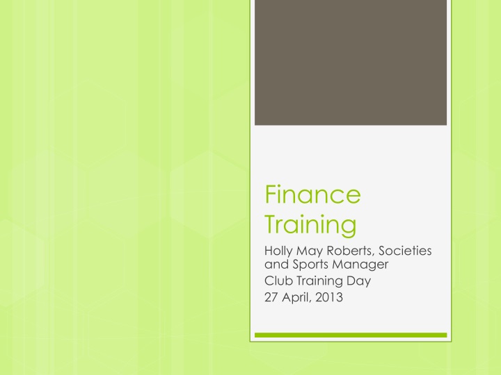 finance training