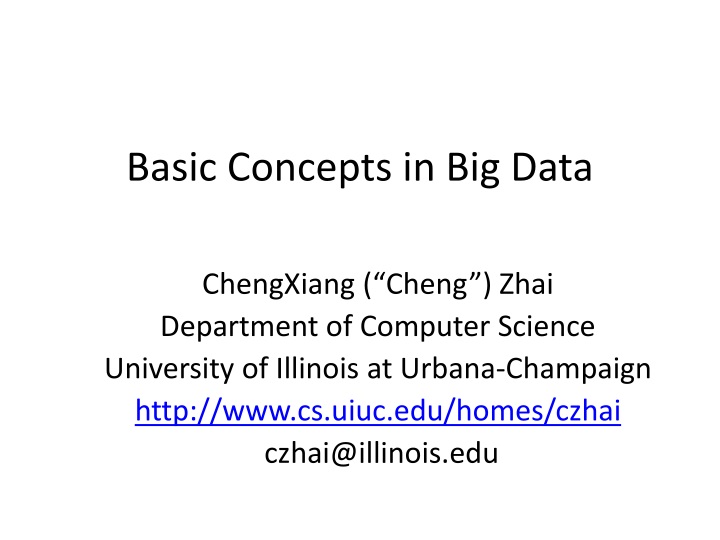 basic concepts in big data