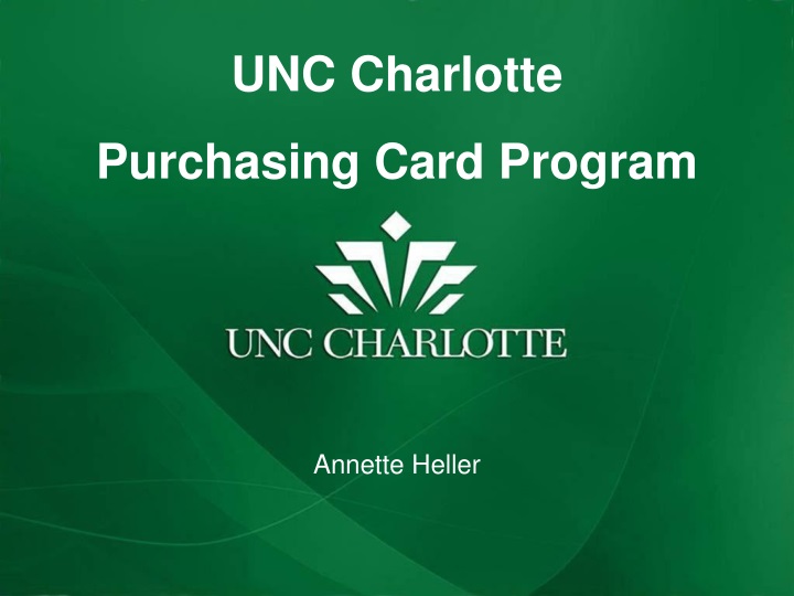 unc charlotte purchasing card program