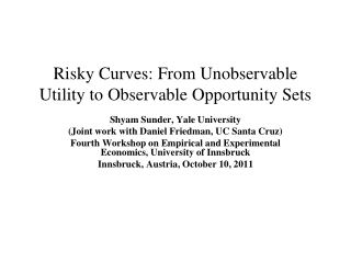 Risky Curves: From Unobservable Utility to Observable Opportunity Sets