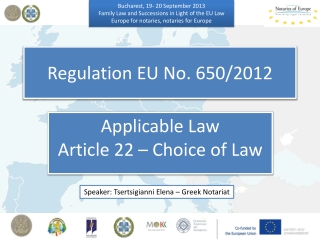 Regulation EU No. 650/2012