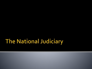 The National Judiciary