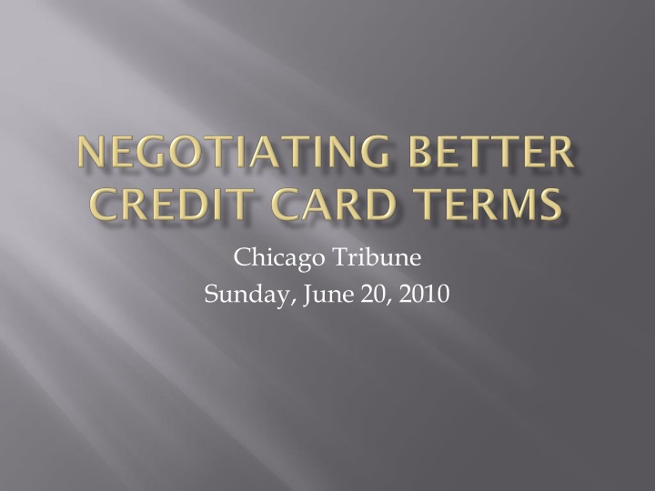 negotiating better credit card terms