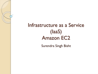 Infrastructure as a Service ( IaaS ) Amazon EC2