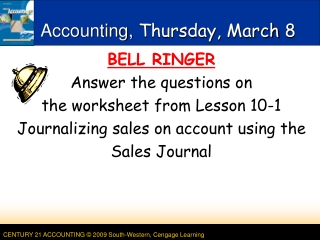 Accounting, Thursday, March 8