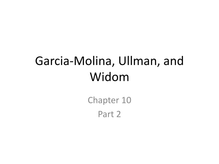 garcia molina ullman and widom