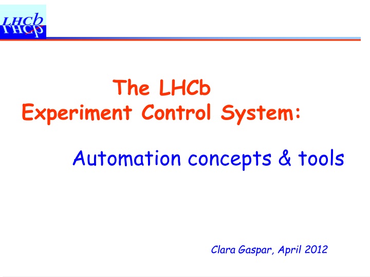 the lhcb experiment control system