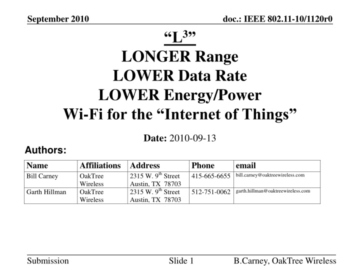 l 3 longer range lower data rate lower energy power wi fi for the internet of things
