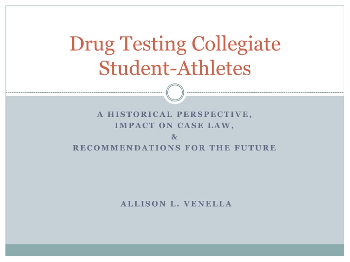 drug testing collegiate student athletes