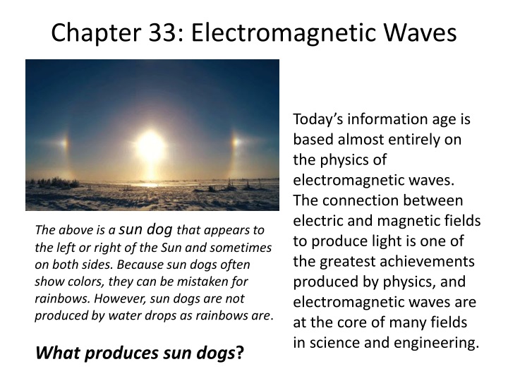 chapter 33 electromagnetic waves