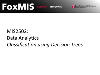 MIS2502: Data Analytics Classification using Decision Trees