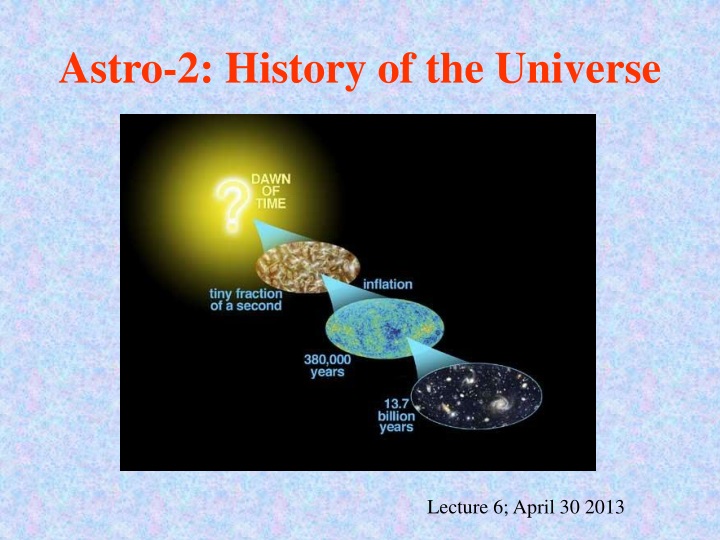 astro 2 history of the universe