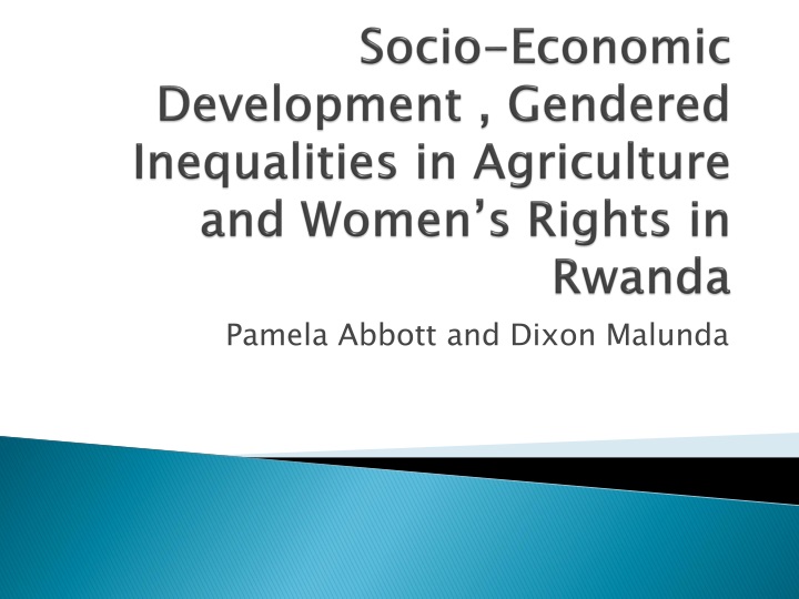 socio economic development gendered inequalities in agriculture and women s rights in rwanda
