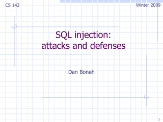 SQL injection: attacks and defenses