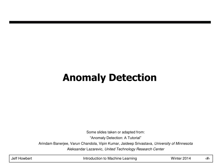 anomaly detection