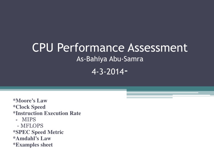 cpu performance assessment as bahiya abu samra 4 3 2014
