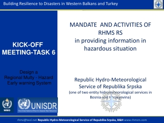 Building Resilience to Disasters in Western Balkans and Turkey