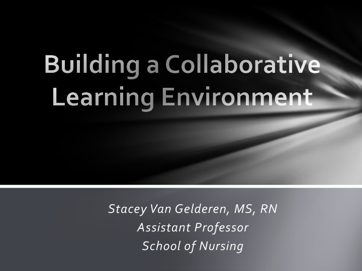 building a collaborative learning environment