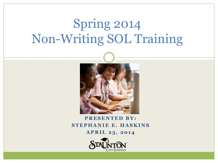 spring 2014 non writing sol training