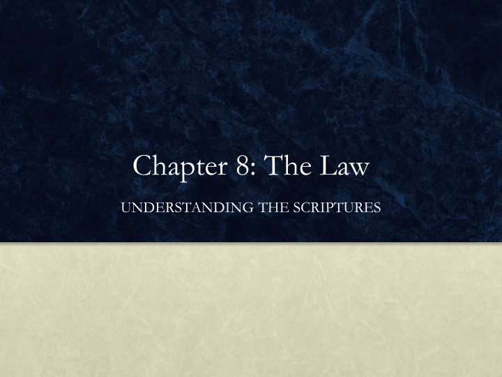 chapter 8 the law