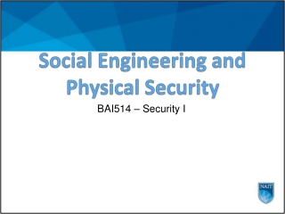 Social Engineering and Physical Security