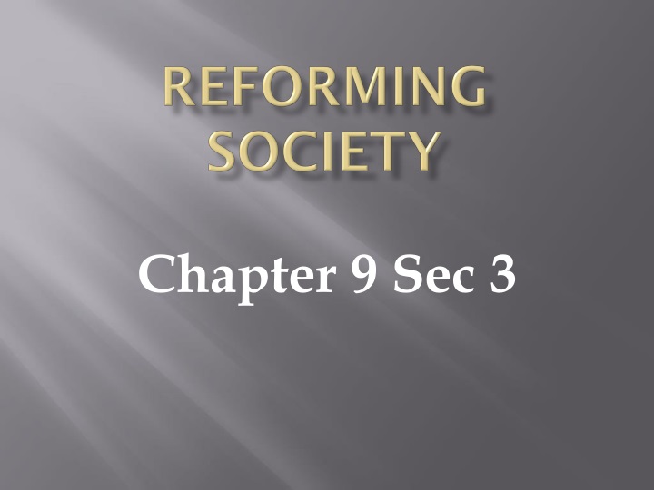 reforming society