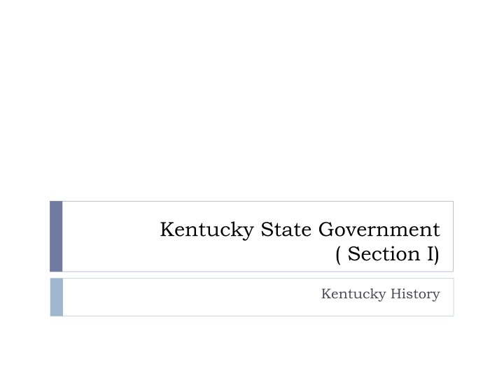 kentucky state government section i