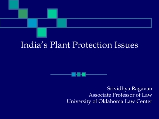 India’s Plant Protection Issues