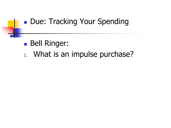 due tracking your spending bell ringer what