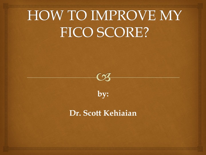 how to improve my fico score
