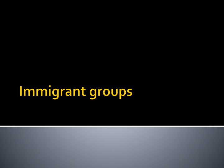 immigrant groups