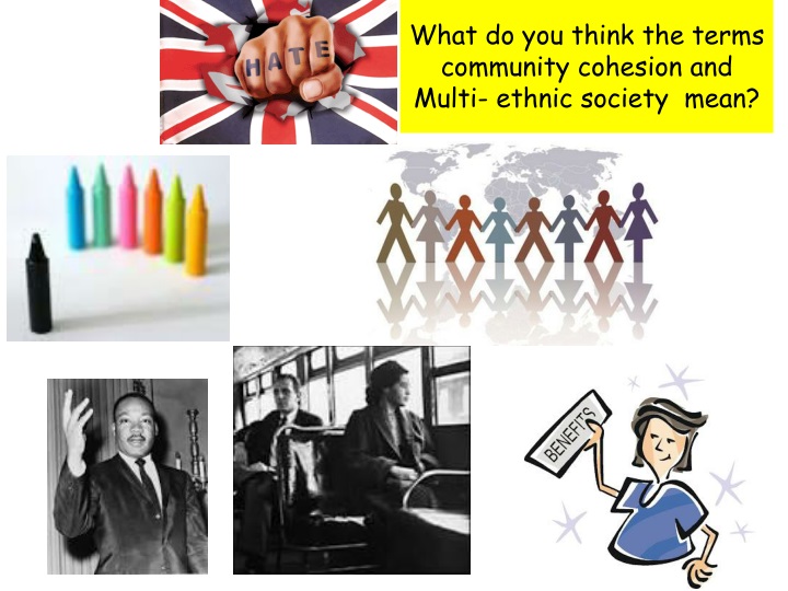 what do you think the terms community cohesion and multi ethnic society mean